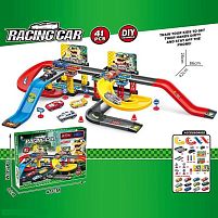 Трек 6693 A4 2 машинки, 2 рівні, наліпки, в коробці