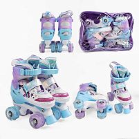 Ролики дитячі Best Roller 62380-48 S (розсувні, розмір 31-34, колеса: 4/Ø45 мм/PU, в два ряда, гальмо переднє, підсвітка, сумка)