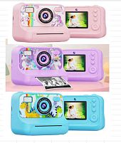 Фотоапарат-принтер C 72978 3 кольори, type-C, роз’єм для SD карти, фото, відео, ігри, 3 рулони термопаперу, набір фломастерів, у коробці, ВИДАЄТ