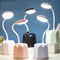 Лампа настільна світлодіодна C 71611 5 кольорів, вбудований акумулятор, органайзер, в коробці, ВИДАЄТЬСЯ ТІЛЬКИ МІКС ВИДІВ