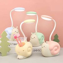 Лампа настільна світлодіодна C 71610 4 кольори, вбудований акумулятор, органайзер для ручок, в коробці, ВИДАЄТЬСЯ ТІЛЬКИ МІКС ВИДІВ