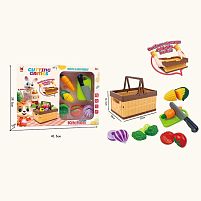 Продукти на липучці 1293 B 8 елементів, ніж, дошка, кошик, в коробці