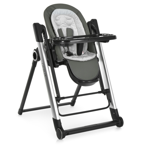 Стільчик для годування El Camino ME 1102 Dark Gray (62/86*91 см, у склад. стані 52*62*118 см, регулювання спинки, стільця, підніжки, BT, до 20 кг)