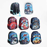 Рюкзак C 65524 пластикова вставка, регульовані лямки, 3 відділення, в пакеті, ВИДАЄТЬСЯ ТІЛЬКИ МІКС ВИДІВ