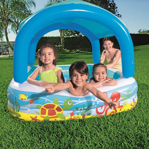 Дитячий надувний басейн Bestway 52192 (114*140*140 см., з навісом) фото 2