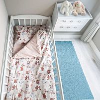 Змінний комплект постільної білизни "Зайченя" 20234 тканина РАНФОРС, розмір 120*60 см "Bimbo", в пакеті