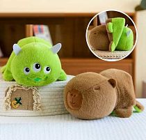 М`яка іграшка M 18463 2в1, "Монстрик-капібара", двостороння, вивернушка, довжина 21 см