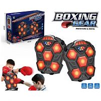 Електронний бокс B 4015 підсвічування, музичний супровід, звук удару, рукавички, на батарейках, в коробці