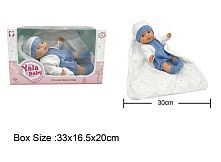 Пупс YL 2430 C-G гумовий, висота 30 см, пелюшка, знімний одяг, в коробці