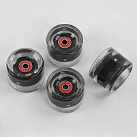 Комплект коліс для пенні борда SK-485 “Best Board” /ЦІНА ЗА 4ШТ/ колір ЧОРНИЙ, зі світлом, підшипник ABEC-7, жорсткість 84А, розмір 60х45мм