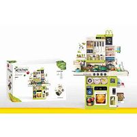 Кухня WD 824 B 101 деталь, парогенератор, помпова подача води, звукові ефекти, підсвічування конфорок, пісня англ. мовою, тостер, посуд, аксесуари