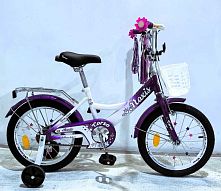 Велосипед дитячий двоколісний Corso MX-65213 «Maxis» (колеса Ø16"/гума, рама: сталь, допоміжні колеса, гальмо ручне, кошик, від 5 років)