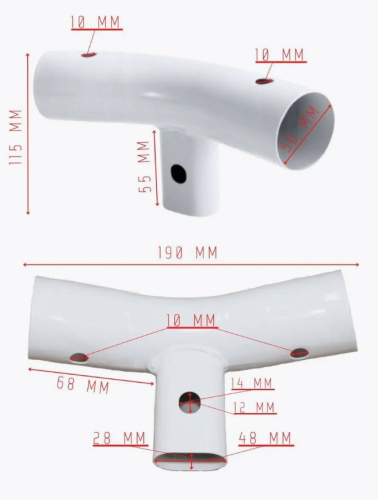 З'єднувач каркаса Intex 12462 (T-подібний, до каркасних круглих басейнів серії Prism Frame Ø427 см) фото 4
