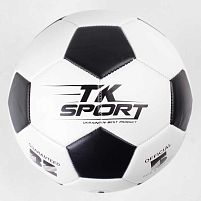 М'яч футбольний C 50478 "TK Sport", 1 вид, вага 410-420 грамів, гумовий балон з ниткою, матеріал PU, розмір №5