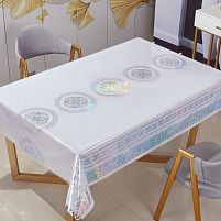 Скатертина-клейонка рідке скло з голографічним малюнком Laser 1.37*20м Stenson MA-5875