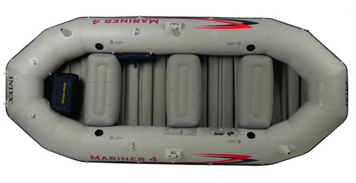 Човен надувний Intex 68376 «Mariner 4 Set» (145*328 см, моторно-гребний, чотиримісний, чотирикамерний, весла, насос, надувне дно, до 500 кг.) фото 3