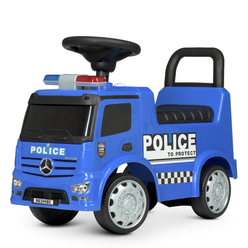 Каталка-толокар Bambi Racer 657-4 «Mercedes» (поліція, музика, на батарейці, синій)