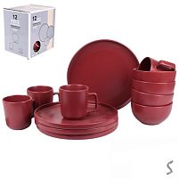 Набір столового посуду 12пр/наб (тарілка 26см, супниця 14см, чашка 420мл) Stenson MC5582-2