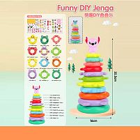 Пірамідка KD 820-37 висота:37 см, 11 елементів, наліпки, в сітці