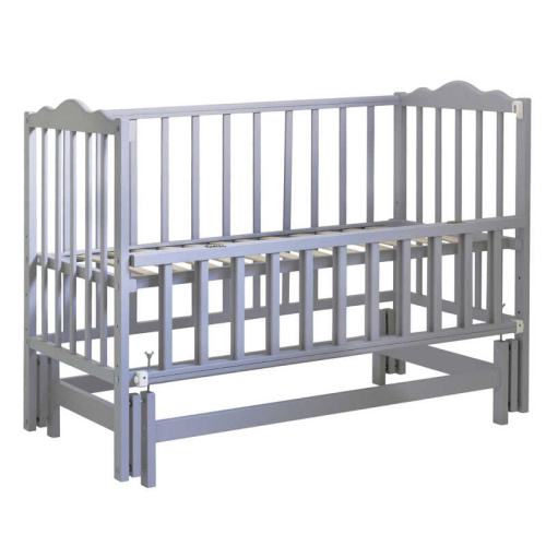 Ліжечко дитяче "Софія-2" - шарнір-підшипник з опускною боковиною (Сірий)