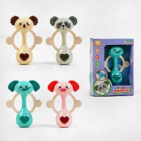 Брязкальце на батарейках “Музичні звірята” TK - 51625 "TK Group", 4 кольори, ОЗВУЧУВАННЯ УКРАЇНСЬКОЮ МОВОЮ, пісні, підсвічування, в коробці, МІКС