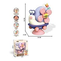 Брязкальце 909-6 "Равлик", присоска, пальчикові ігри, інерція, тріскачка, в коробці