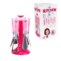 Кухонний набір 6726 "Technok Toys", стійка, 6 приладів, 21см, у коробці