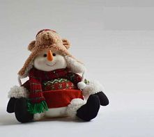 Новорічна декоративна іграшка C 67863 “Сніговик”, висота - 30 см, у пакеті