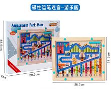 Дерев'яна магнітна гра C 73275 сортер, цифри, кольори, стилус, в коробці