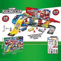 Трек 6693 A2 2 машинки, 2 рівні, наліпки, в коробці