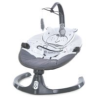 Крісло-шезлонг для немовлят з електро-заколисуванням El Camino ME 1116 CUTE Dark Gray (механізм гойдання: поворотний)