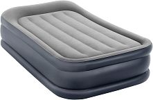 Надувне ліжко Intex 64132 (42*99*198 см, 47 см з підголівником, односпальне, вбудований електронасос 220V, до 136 кг)