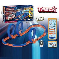 Трек FT 77 58 елементів, машинка з підсвічуванням, пульт дистанційного керування, елементи треку, в коробці