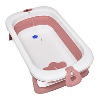 Ванночка для немовлят El Camino ME 1106 T-CONTROL Pink (23*51*87 см., складна)