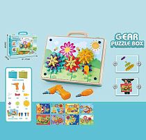 Мозаїка 3169-22 електричний шурупокрут, реверс, викрутка, 76 елементів, картонні картки, у валізі