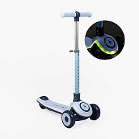 Самокат триколісний Skyper S-415-49 L (колеса: передні Ø4.92"/заднє Ø3.15"/PU, рама: пластик/складна, підсвітка, до 25 кг)