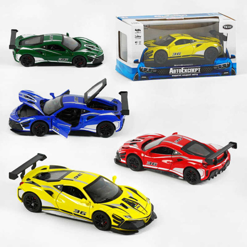 Машинка 10820 "Авто Експерт", 4 кольори, металопластик, 1:32, звук, світло, інерція, рухомі елементи, в коробці, МІКС ВИДІВ (156173)
