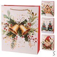 Пакет новорічний паперовий L "Merry Christmas" 31*42*12см Stenson R34609-L