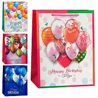 Пакет подарунковий паперовий S "Balloons" 18*23*8см Stenson (YM01302-S)