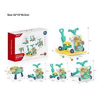 Каталка-ходунки HE 0812 5 в 1, підсвічування, музична панель, пальчикові ігри, піаніно, сортер, наліпки, в коробці