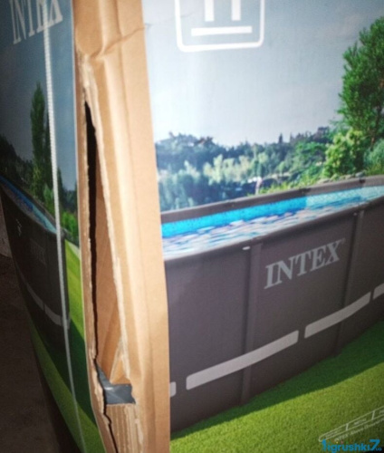 Каркасний басейн Intex 26326 NP (122*488 см., об'єм: 19156 л., пісочний фільтр-насос 5700 л/год, драбина, тент, підстилка, ПОШКОДЖЕНЕ ПАКУВАННЯ) фото 14