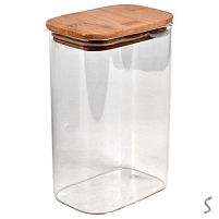 Банка з бамбуковою кришкою "Galaxy" 1.4л 12*8*18см Stenson R99911-18
