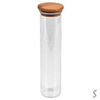 Банка з бамбуковою кришкою 240мл 4.7*18см Stenson R101224-18