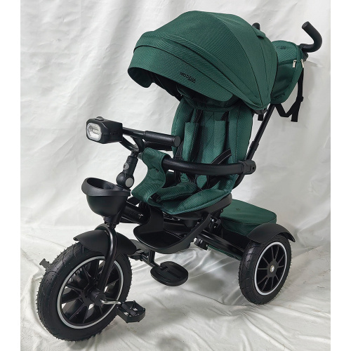 Велосипед дитячий триколісний El Camino ME 1193 Green «MODENA» (колеса: передні Ø10.2"/задні Ø9"/гума, рама: сталь, батьк. ручка, до 30 кг)