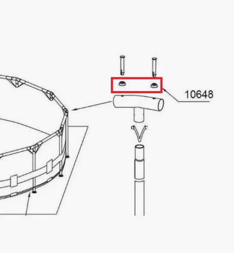 Ущільнювач Intex 10648 (для штифта, до каркасних бассейнів: Intex 28200, 28202, 28210, 28212, 28218, 28394, 56942, 56946, 54947, 54948, 54950, 54966) фото 3