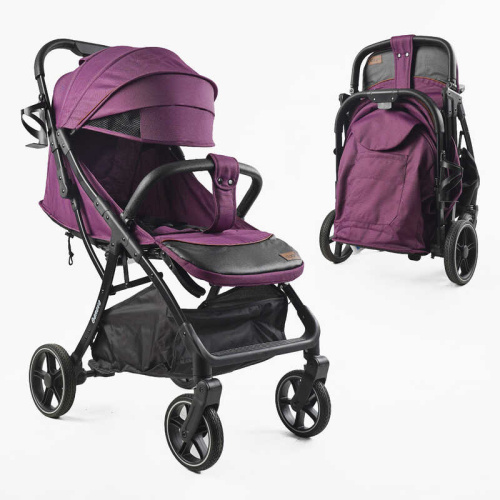 Коляска дитяча прогулянкова Joy Geneva GN-42285 рама алюмінієва, футкавер, підсклянник, телескопічна ручка фото 2