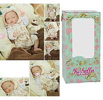 Пупс QM 24058 "TK Group", функціональний, датчик руху, звуки: сміх, плач, засинає, висота: 42 см, гумовий, пустушка, пляшечка, памперс, в коробці