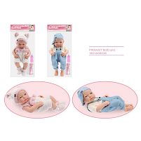 Пупс BM 3316-6 2 види, підгузок, пляшечка, довжина 38 см, у пакеті