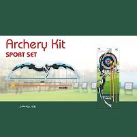 Лук 988-687 D 62 см, 3 стріли з присосками, мішень, на листі