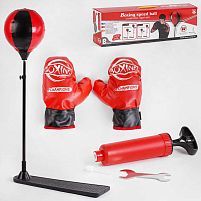 Боксерський набір LT- 512 B22 груша, стійка, рукавички, насос, у коробці